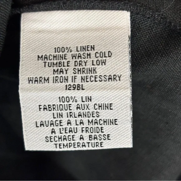 Eileen Fisher 100% Linen Black Button-up Tunic Sz XS - Picture 5 of 9